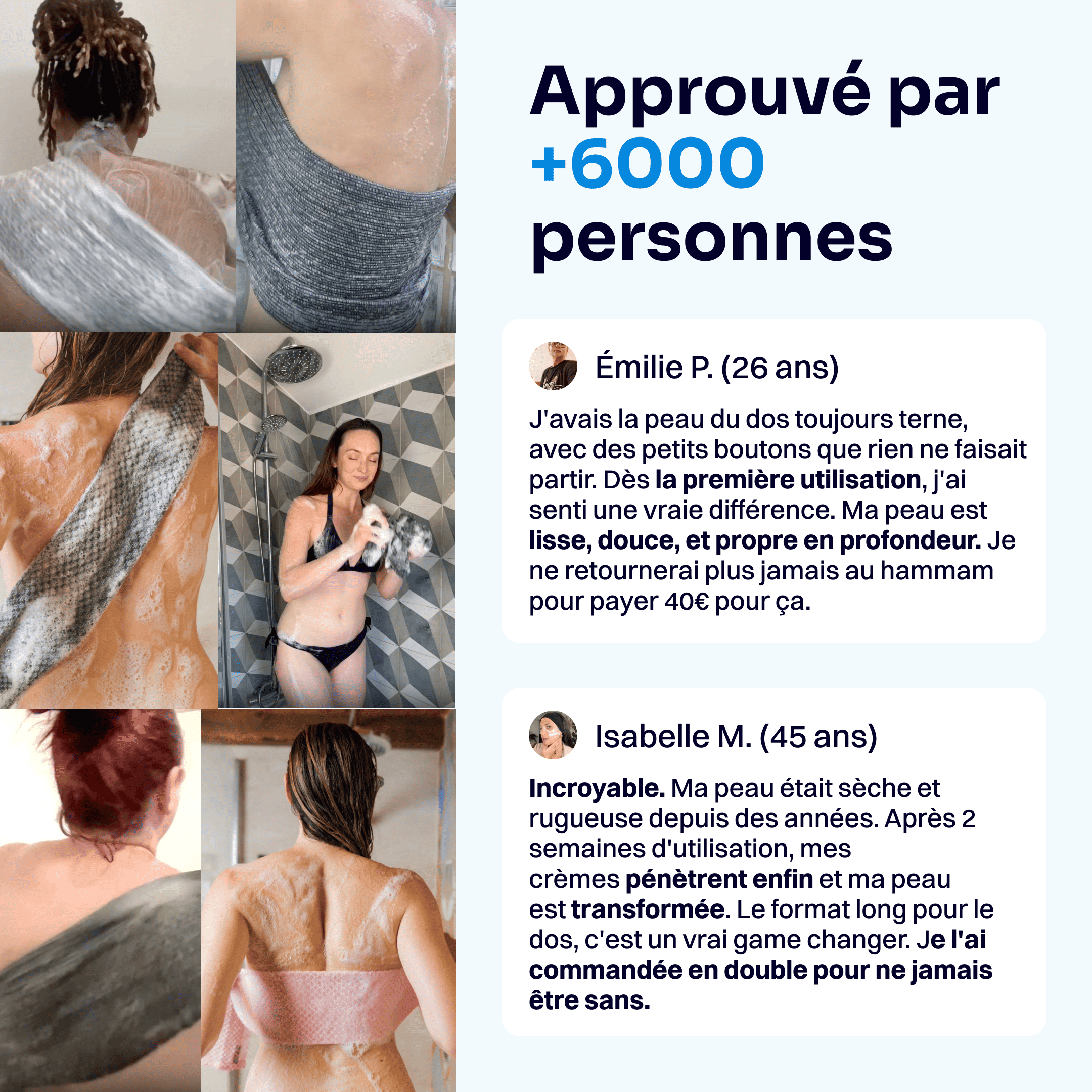 Serviette de douche exfoliante Ovéa