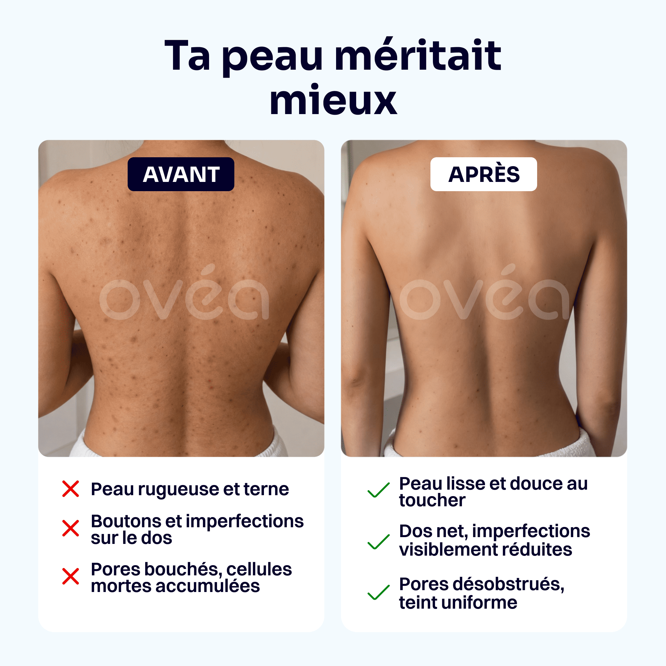 Serviette de douche exfoliante Ovéa