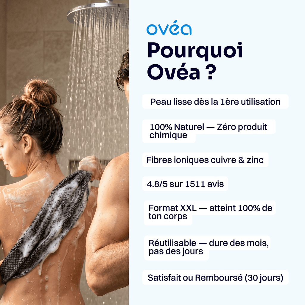 Serviette de douche exfoliante Ovéa